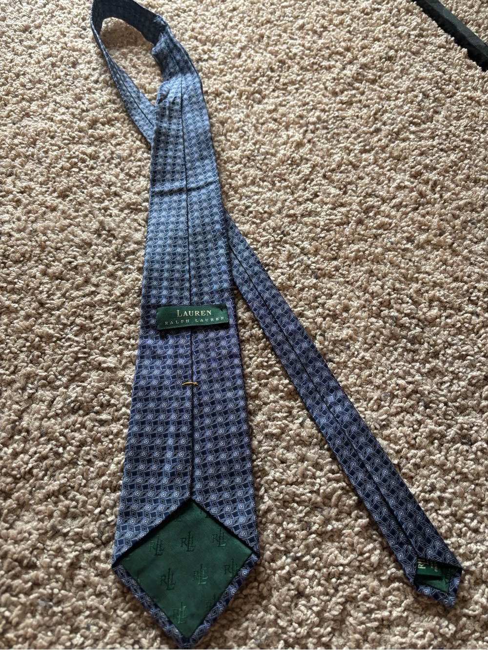 Ralph Lauren Blue Geometric Silk Tie